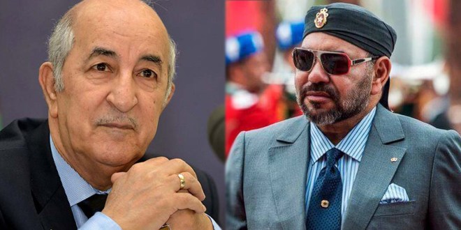 L'Algérien Abdelmajid Tebboune et le Marocain Mohamed VI