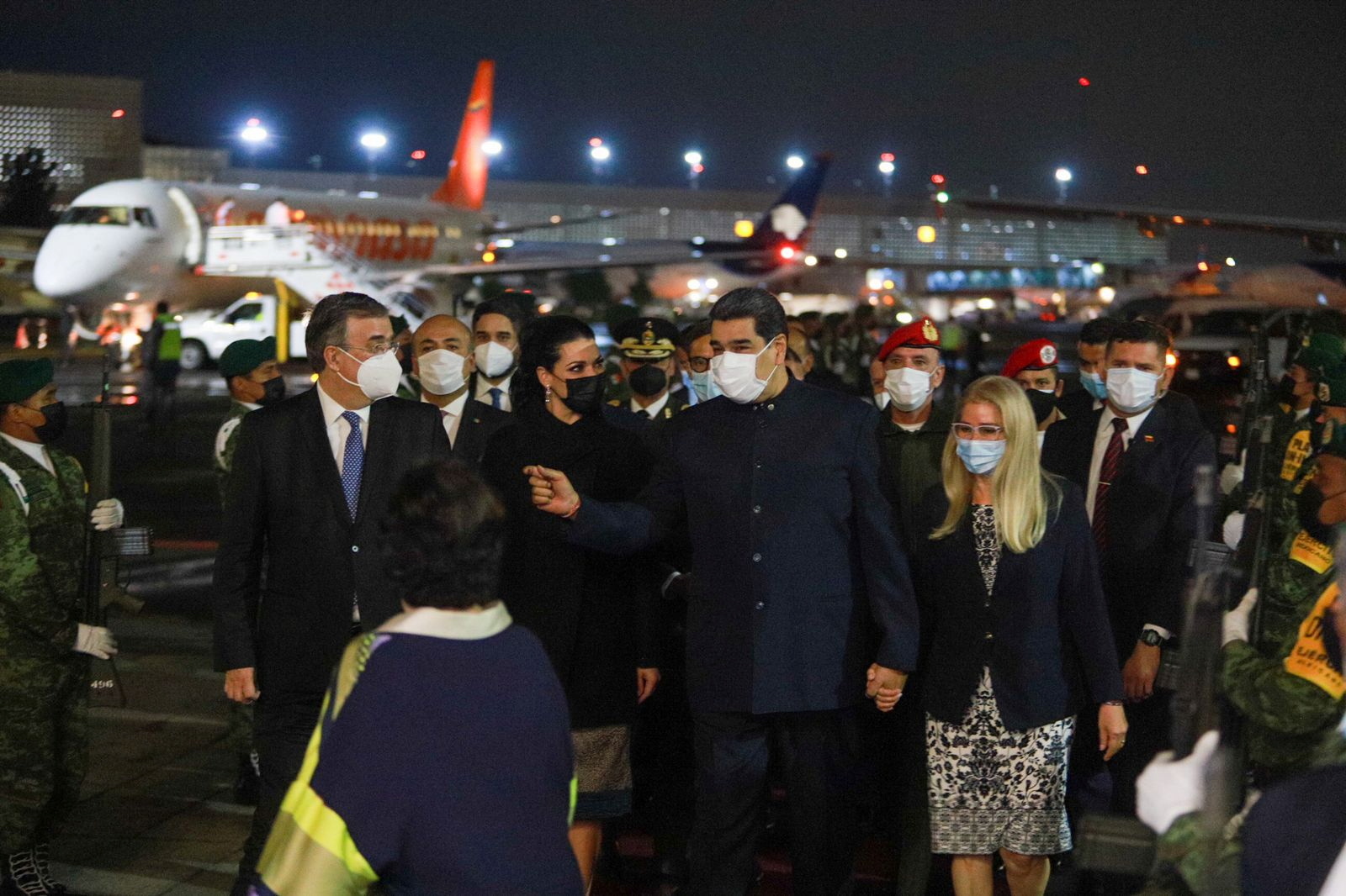 Nicolas Maduro à son arrivée à Mexico