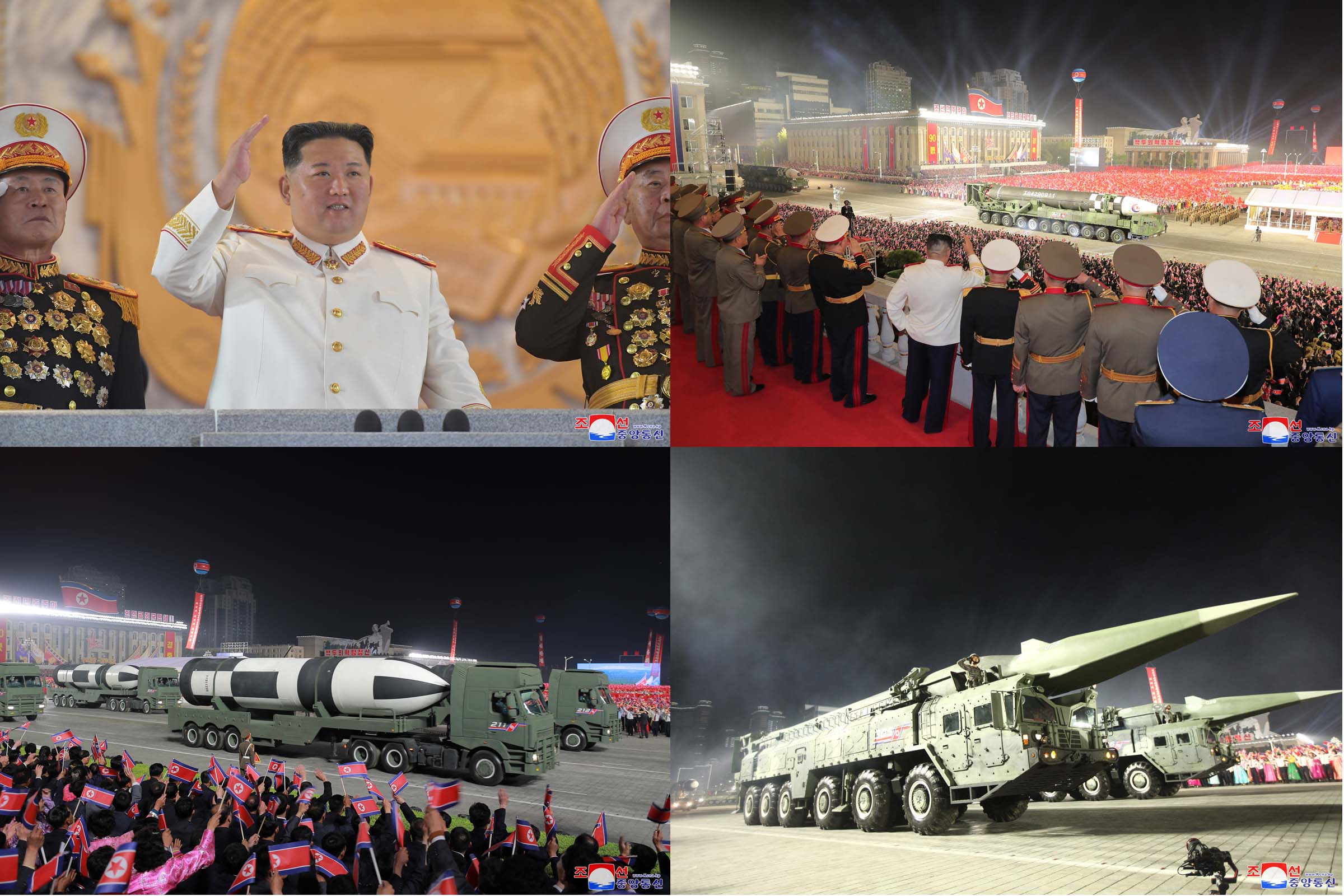 Parade militaire solennelle à Pyongyang (KCNA)