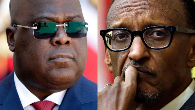 Entre Felix Tshisekedi (G) et Paul Kagame, c'est un début de tempête après une accalmie précaire