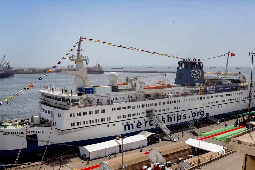 Le Mercy Ships Hôpital (photo Présidence sénégalaise)