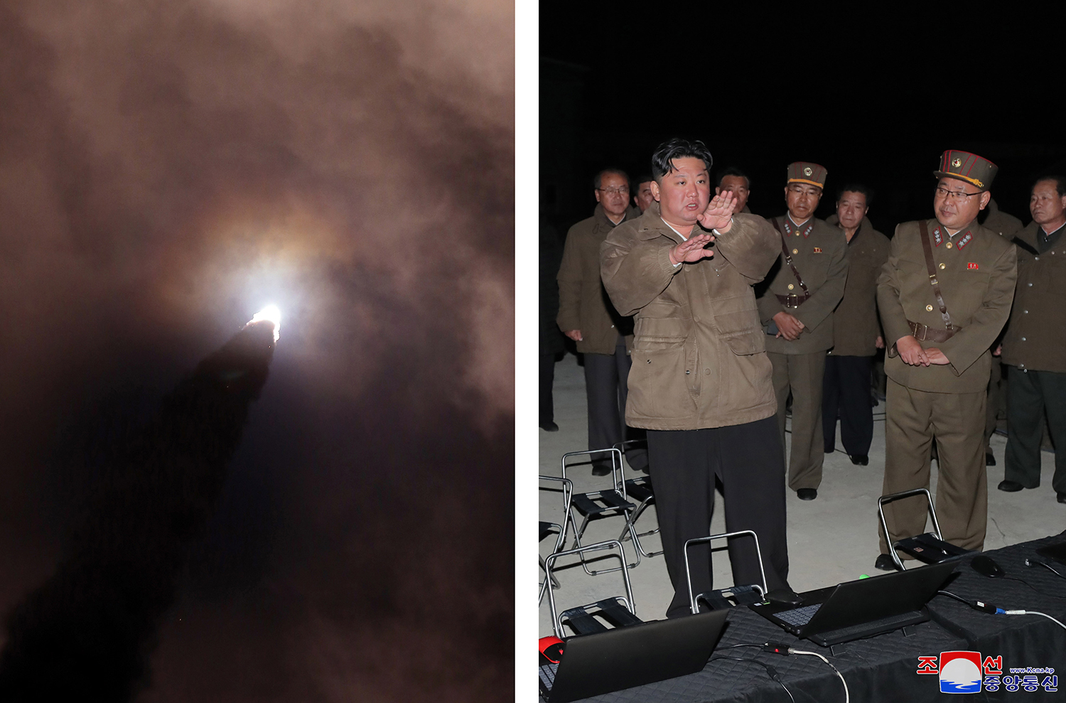 « Les exercices militaires de l'Armée Populaire de Corée : les unités d’opérations des armes nucléaires tactiques, de l’artillerie à longue portée et de l’aviation » (KCNA)