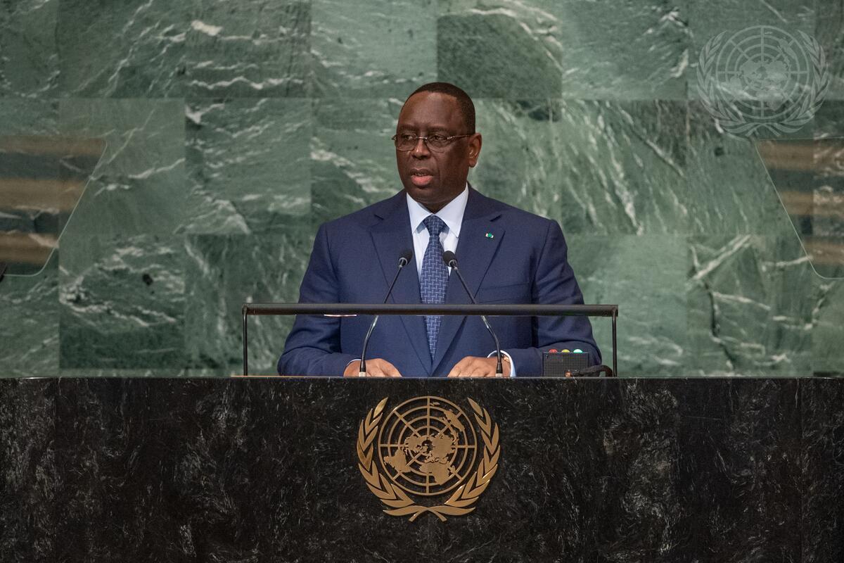 Le président sénégalais Macky Sall à l'ONU en septembre 2022