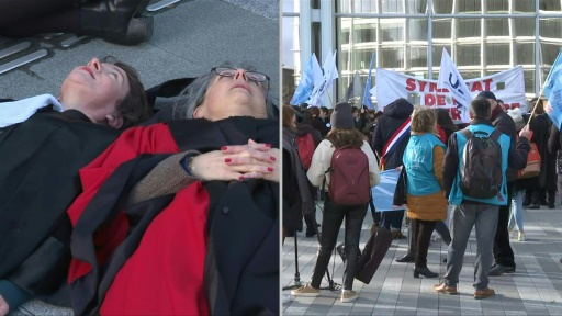 France - Journée d'action de magistrats, avocats et greffiers contre "une justice au rabais"