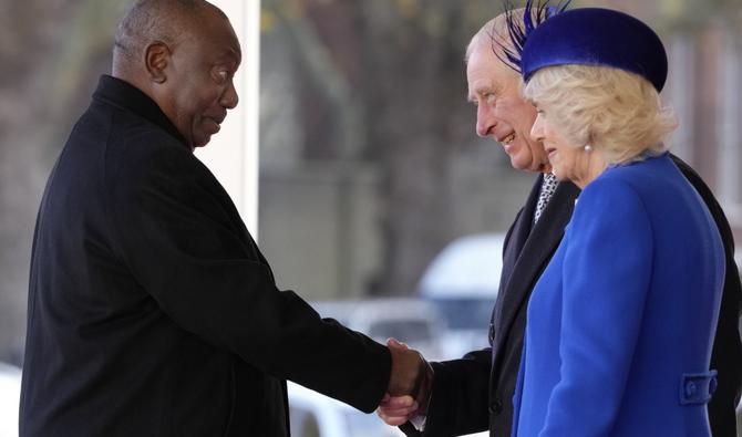 Le Président Ramaphosa avec le Roi (Charles) et la Reine d'Angleterre