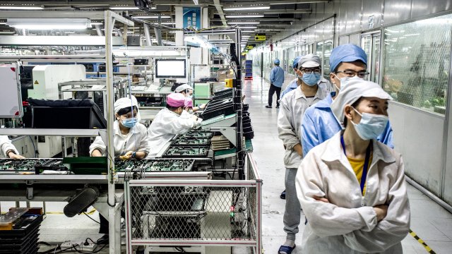 Chine - Manifestation dans la plus grande usine d'iPhone du monde