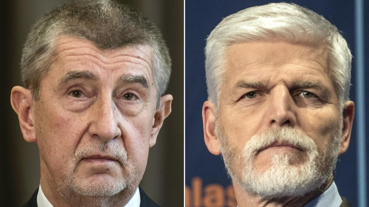 Petr Pavel (à droite) et Andrej Babis, finalistes de la présidentielle tchèque