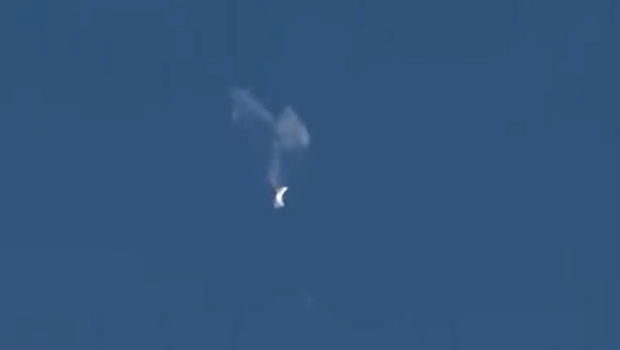 Le ballon chinois abattu par l'armée américaine au-dessus de l'Atlantique
