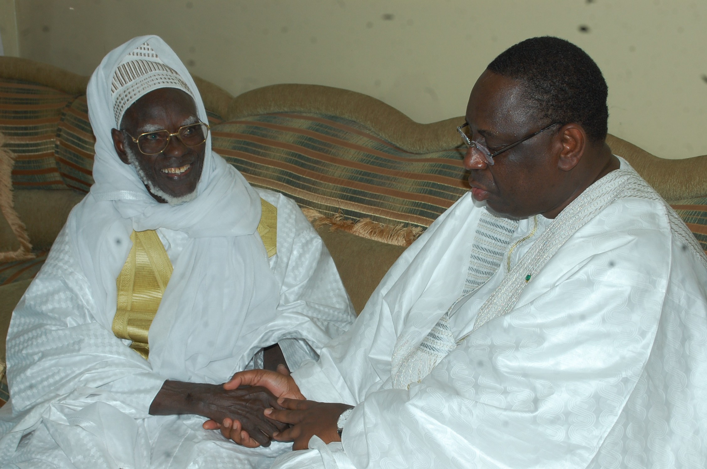 Le président Macky Sall en compagnie du khalife général des Mourides Sserigne Mountakha Mbacké [photo d'illustration]