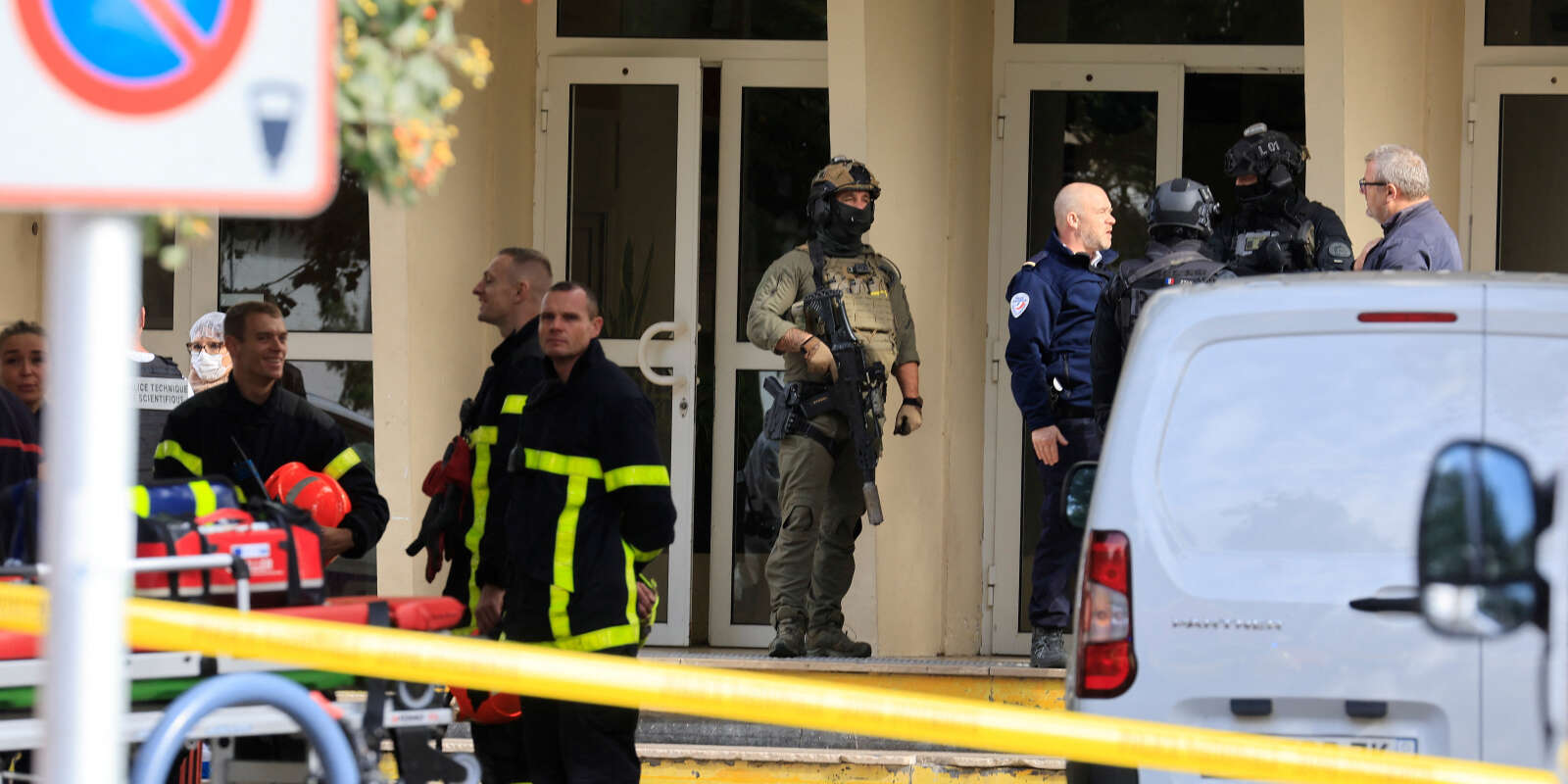 Sur les lieux de l'attaque qui a couté la vie à un enseignant