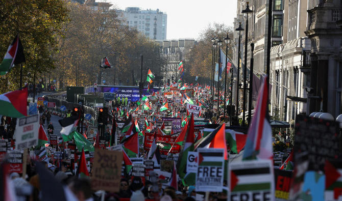 A Londres, une nouvelle manifestation gigantesque en soutien aux Palestiniens
