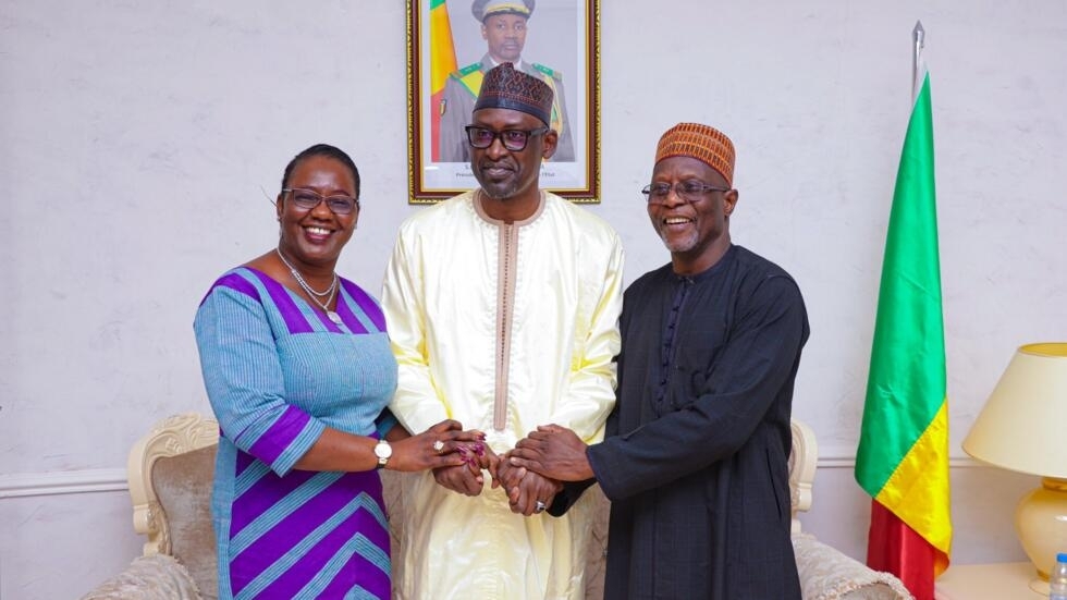 Olivia Rouamba (Burkina Faso), Abdoulaye Diop (Mali) et Bakary Yaou Sangaré (Niger), de g. à d.