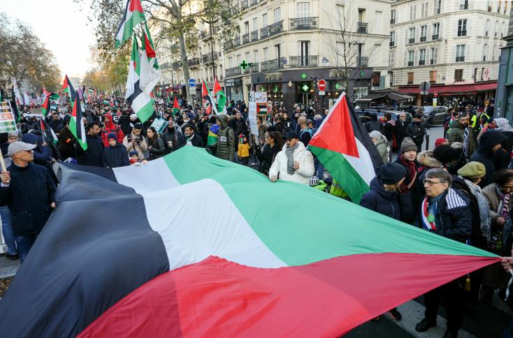 Des dizaines de milliers de soutiens aux Palestiniens de nouveau dans la rue à Paris