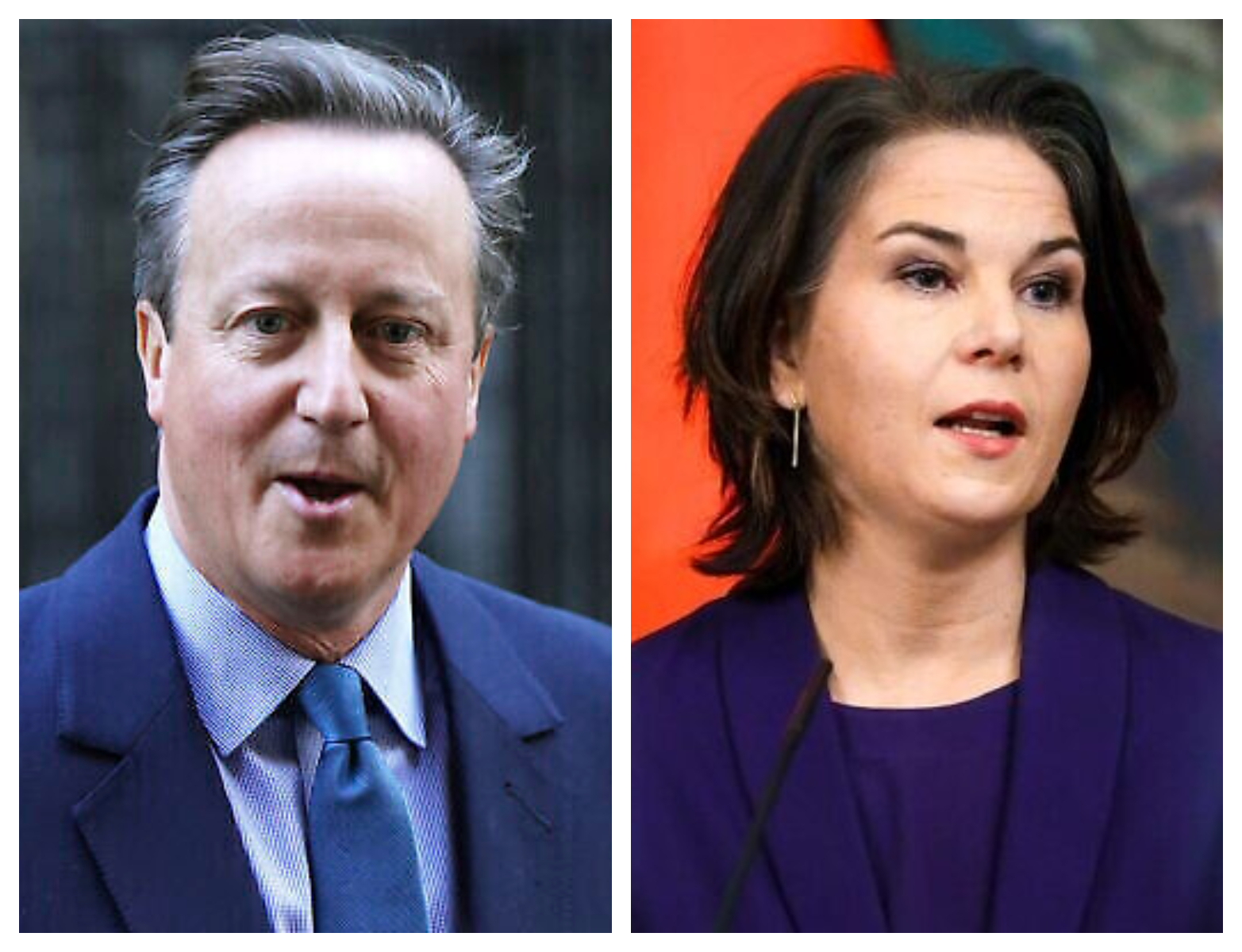 David Cameron et Annalena Baerbock