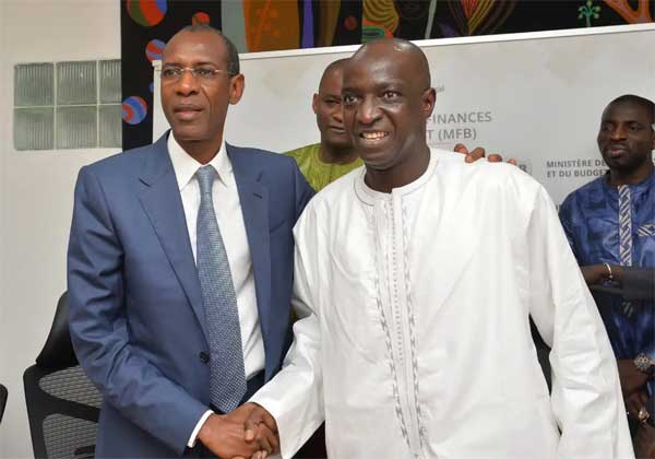 Abdoulaye Daouda Diallo (g) et Moustapha Ba