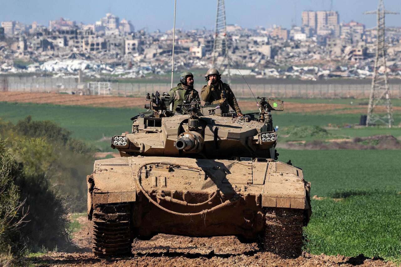 Un char Merkeva de l'armée israélienne á Gaza
