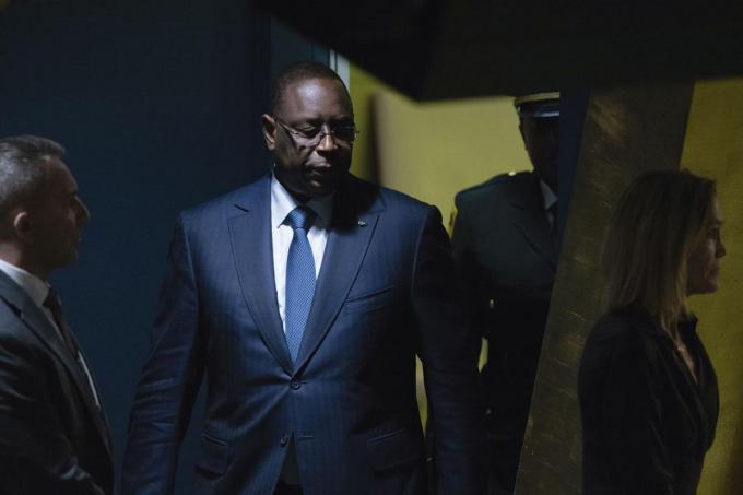 La gendarmerie sénégalaise lors du vote, le 5 février 2024, de la loi portant report de l'élection présidentielle du 25 février 2024