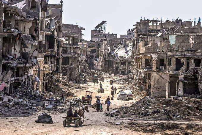 La ville de Khan Younis après le retrait en catastrophe des hordes sionistes