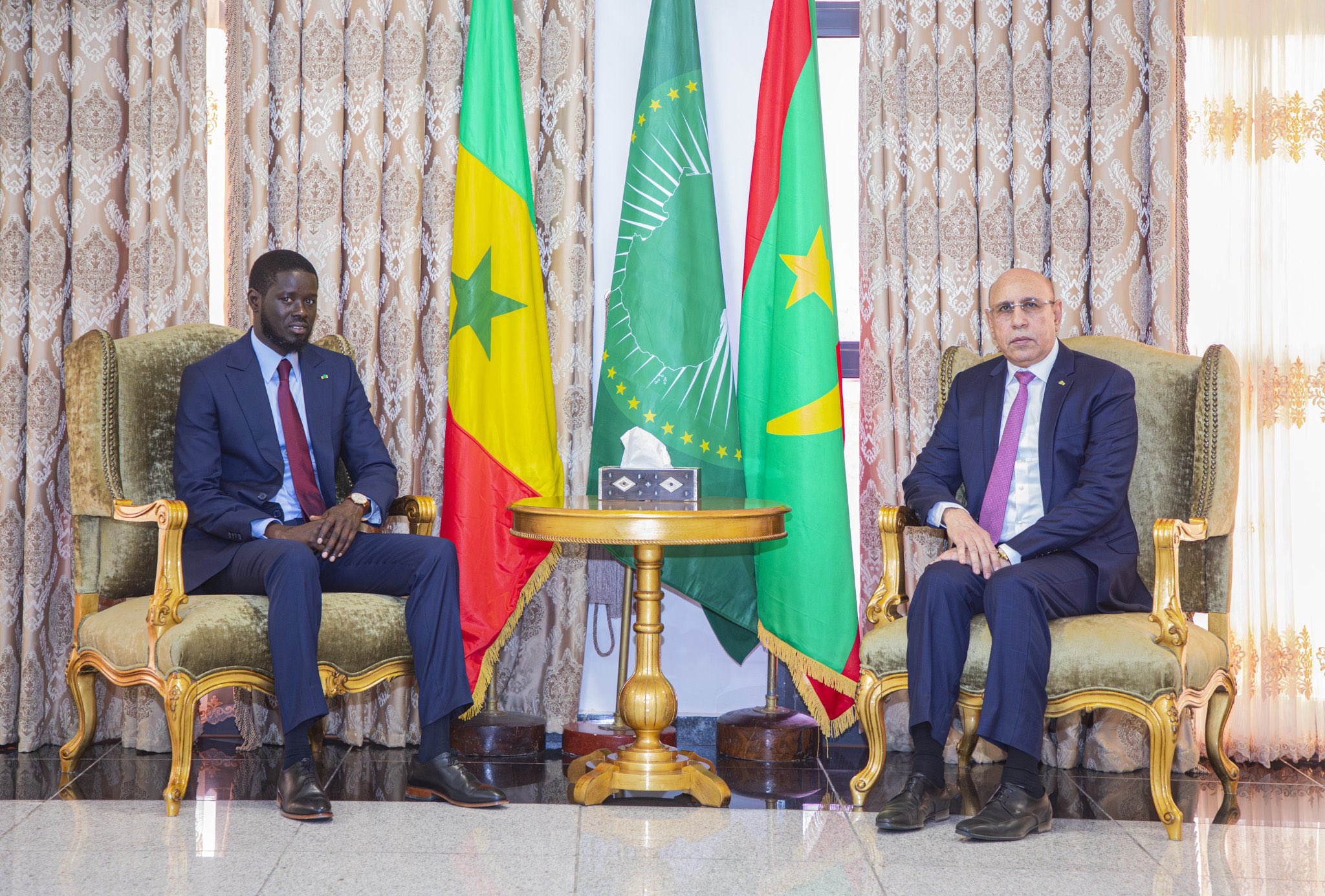 Les Présidents sénégalais et mauritanien à Nouakchott le 18 avril 2024