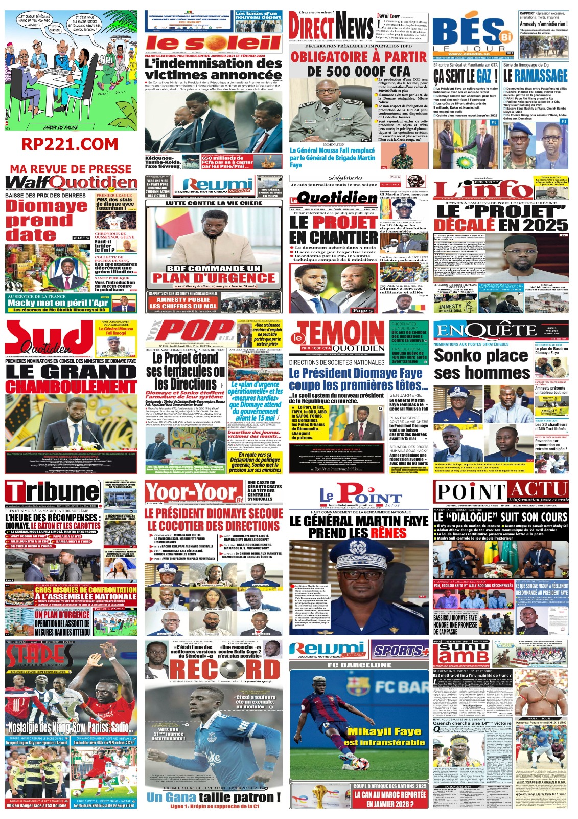 IMPACT - Les UNES de la presse du 25 avril 2024