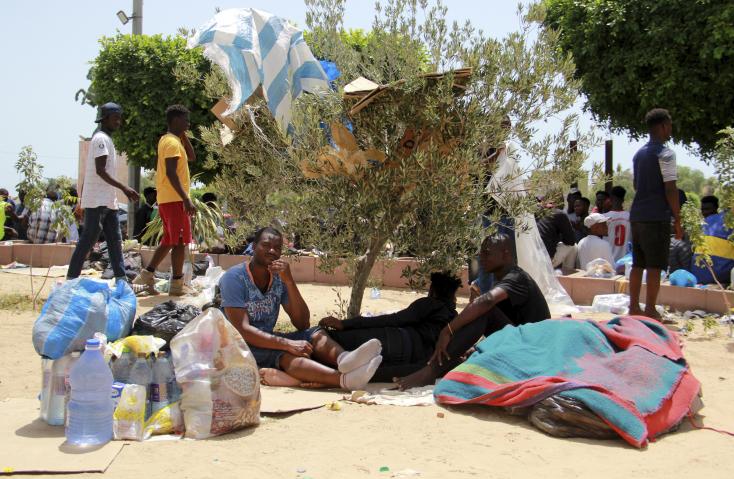 Des migrants en Tunisie