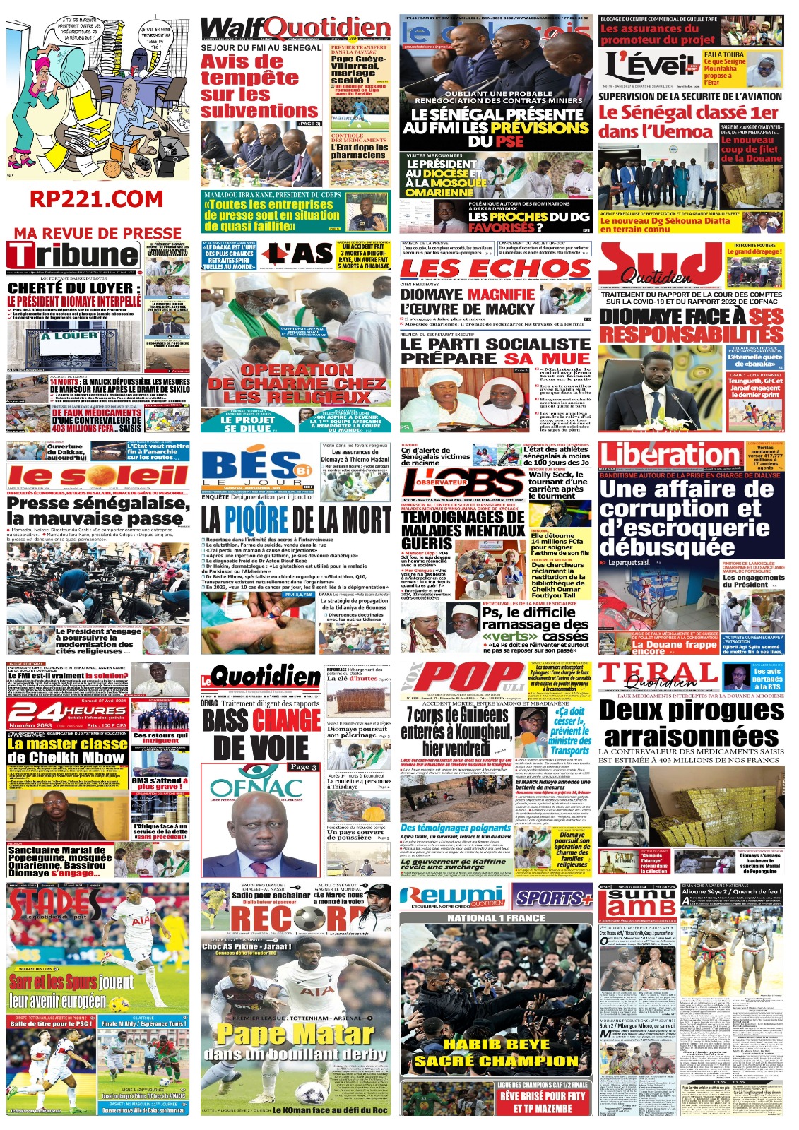 IMPACT - Les UNES de la presse du 27-28 avril 2024