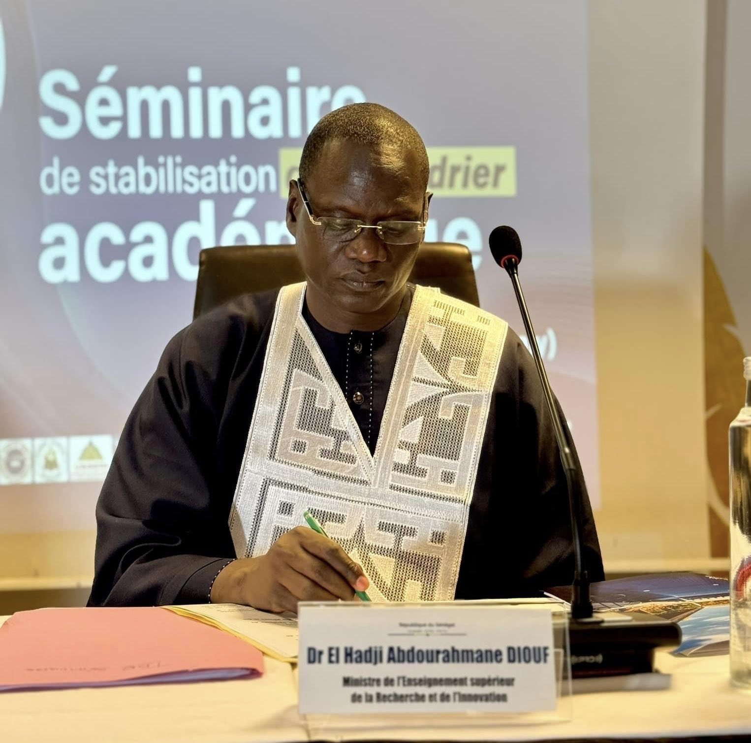 Le Dr Abdourahmane Diouf, ministre de l'Enseignement supérieur, de la Recherche et de l'Innovation (photo : son compte X)