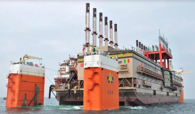 L'installation de Karpowership au Sénégal (photo Maderpost)
