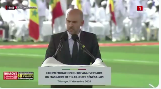 Jean-Noël Barrot, le 1er décembre 2024 (capture d'écran image RTS)