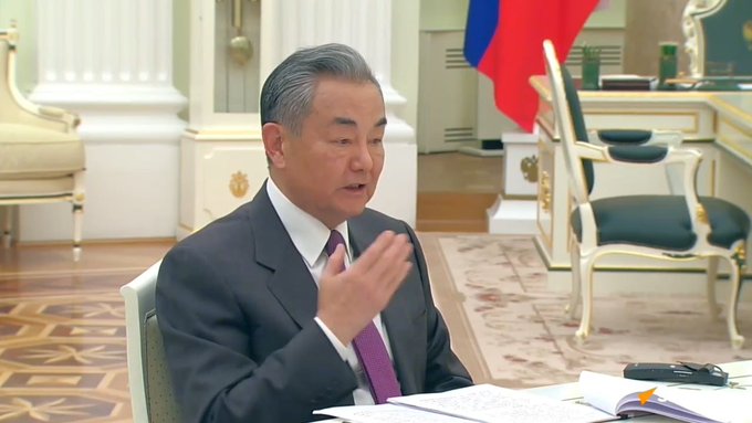 Wang Yi, chef de la diplomatie chinoise, à Moscou le 1er avril 2025