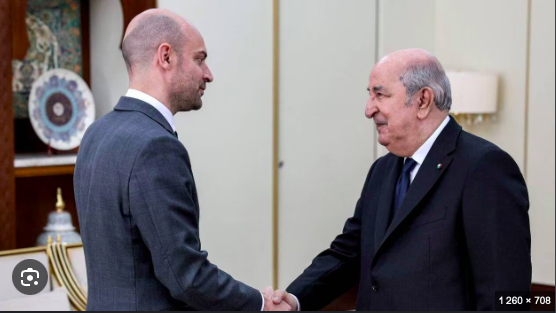 Jean-Noël Barrot reçu par le président algérien Abdelmadjid Tebboune le 6 avril 2025 à Alger
