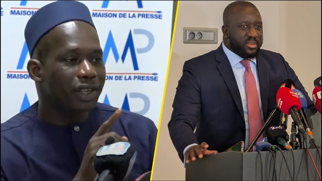 Ibrahima Lissa Faye, coordinateur de la CAP (g) et Alioune Sall, ministre de la Communication