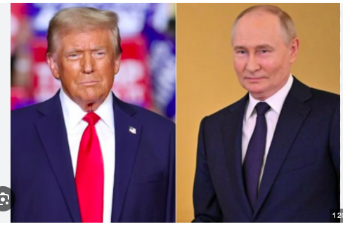 Donald Trump (g.) et Vladimir Poutine