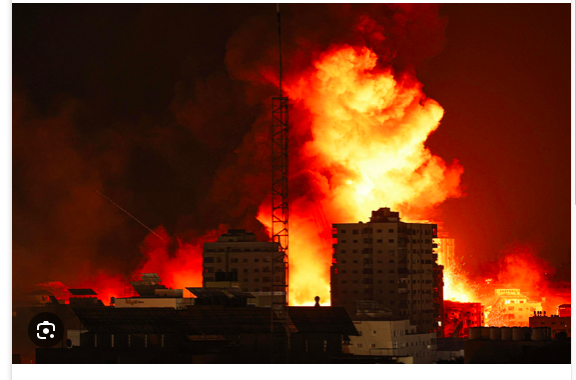 La ville de Gaza sous les bombes des armées sionistes soutenues par les Etats-Unis