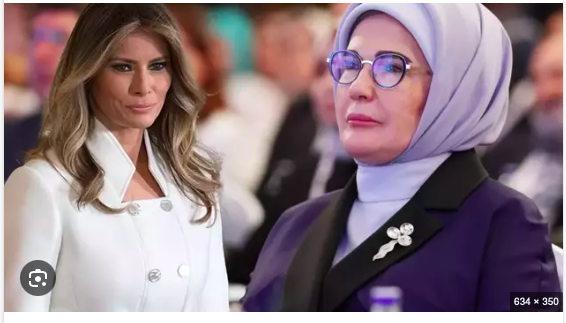 Emine Erdogan (d.) et Melania Trump