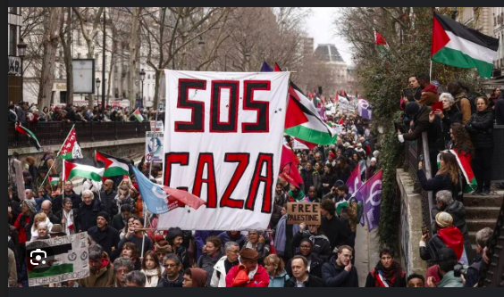 Des milliers de manifestants à Paris contre le génocide à Gaza 