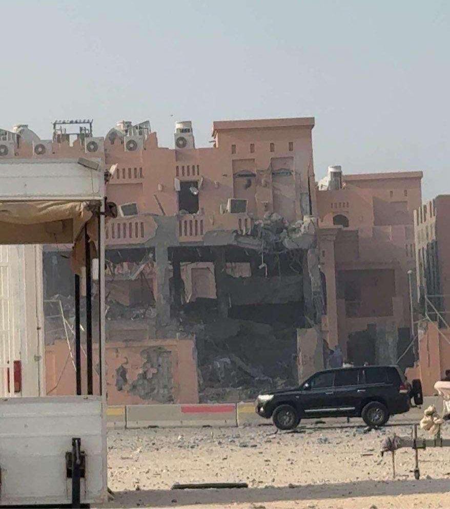 Le bâtiment attaqué par l'aviation israélo-américaine pour tuer les négociateurs du Hamas