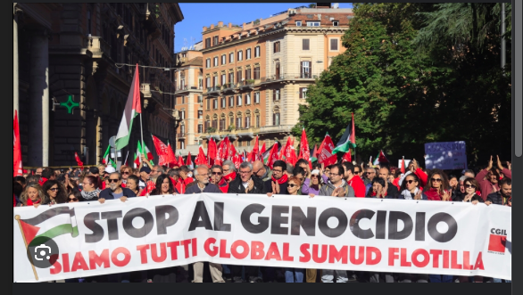 Italie : grève générale pour protester contre l’attaque israélienne contre la Flottille mondiale Sumud