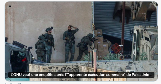 Cisjordanie occupée - L’ONU réclame une enquête après l’« apparente exécution sommaire » de Palestiniens