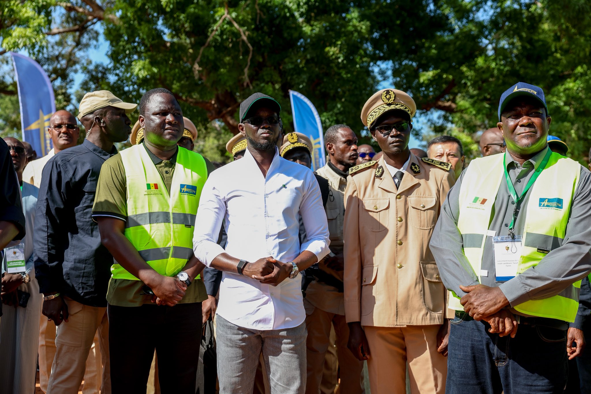 Bassirou Diomaye Faye lance les travaux de la route reliant Sandiniéri à la Guinée-Bissau