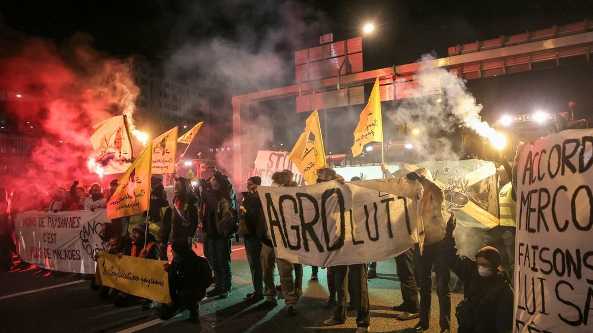 Des manifestants anti-mercosur