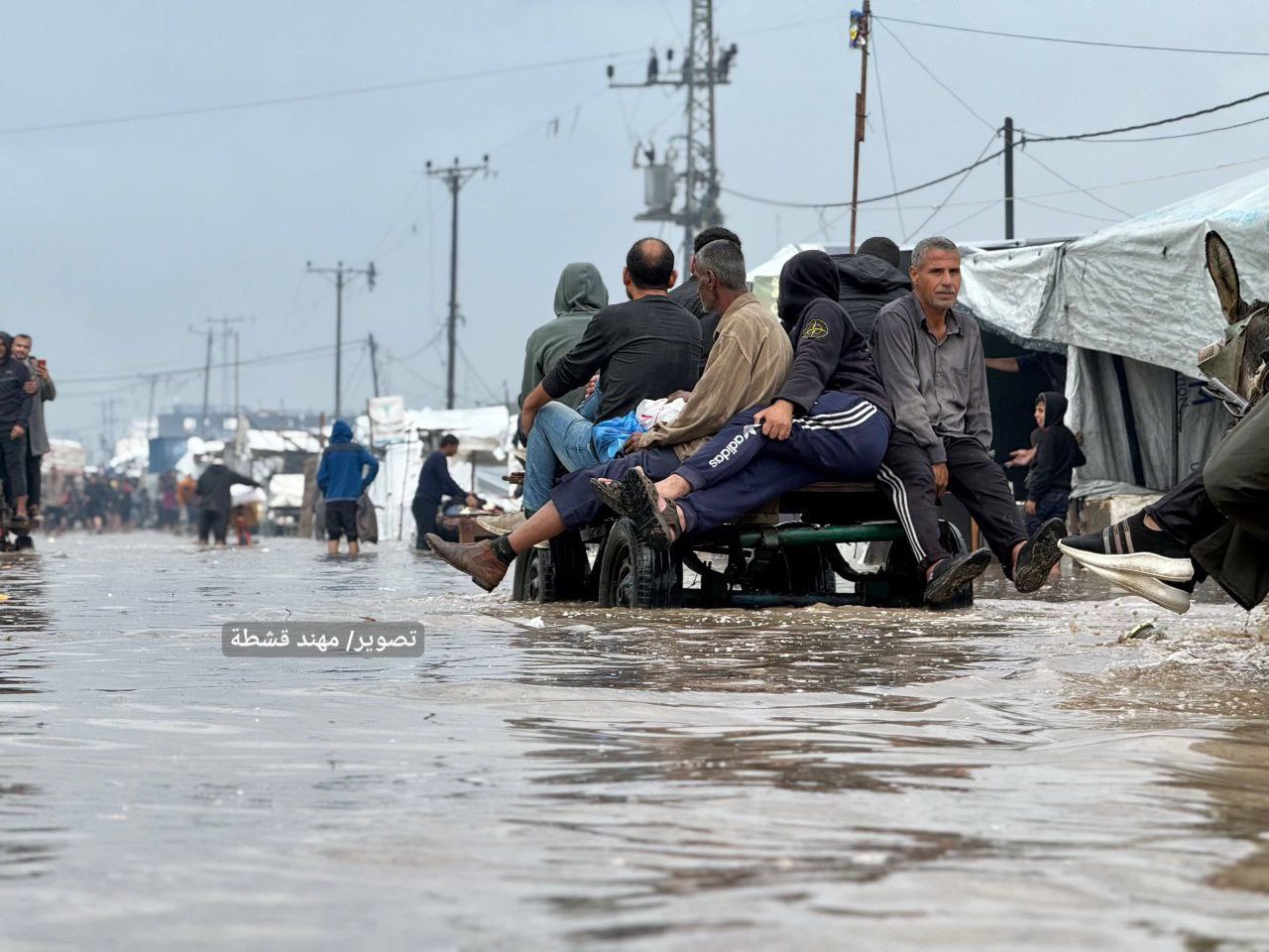 Gaza dans le froid et la pluie
