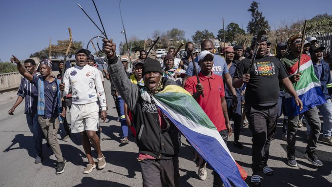 En Afrique du Sud, des manifestants anti-migrants