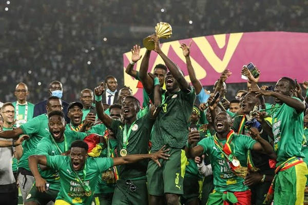 Les Lions du Sénégal, vainqueurs de la CAN sur le terrain le 18 janvier 2026 contre le Maroc...