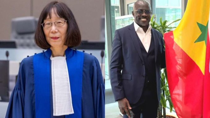 Avec Tomoko Akane (g.) et Abdoulaye Sèye, ce sont 13 fonctionnaires de la CPI qui sont sous sanctions américaines (Photo : DR)