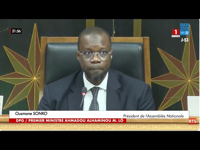 DPG Septembre 2026 - Le discours du président de l’Assemblée nationale Ousmane Sonko