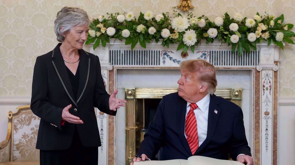 Catherine Connolly et Donald Trump à Dublin samedi 12 septembre 2026. ©AP