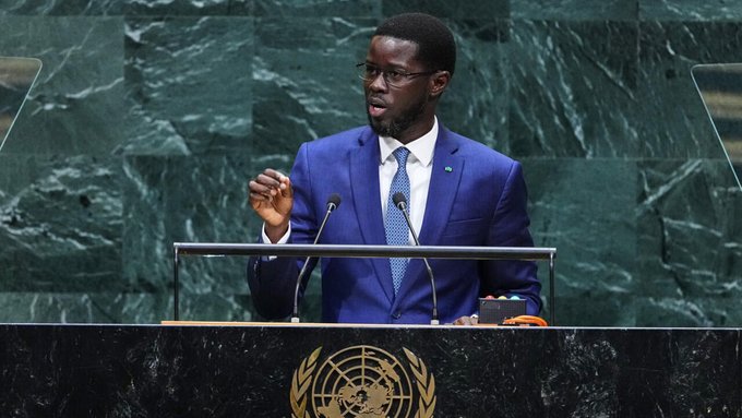Le Président Bassirou Diomaye Faye à l'ONU le 24 septembre 2026