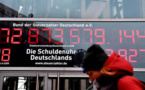 Allemagne: "l'horloge de la dette" recule pour la 1ère fois en 20 ans