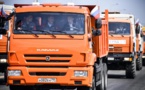 Poutine, au volant d'un camion, inaugure le pont reliant la Crimée à la Russie